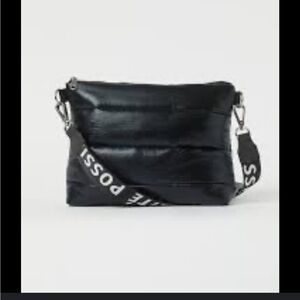 H&M | DIVIDED | Puff | Black | Possibilitie Logo |Adjustable| Crossbody | Purse